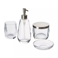 Beliani Badezimmer Set 4-teilig Glas transparent SONORA
