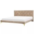 Bett mit Lattenrost aus Samtstoff Modern LIMOUX Bett mit Lattenrost aus Samtstoff Modern LIMOUX