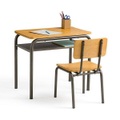 LA REDOUTE INTERIEURS, Schreibtisch und Stuhl ''Buton'' im Vintage-Style
