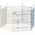 Northio - Welpenlaufstall Welpenauslauf für Haustiere, 6 Stücke 60 cm Welpenzaun, DIY Laufstall, Freilaufgehege mit Tür, Metall, Bunt, One Size
