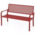 Northio - Gartenbank Metall wetterfeste Sitzbank, One Size