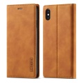iPhone Xs / X  - Stand Flip Case Hülle braun