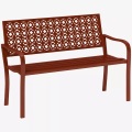 Outsunny - Gartenbank, One Size, Rot