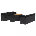 VidaXL - Garten-sofa poly-rattan, One Size, Schwarz