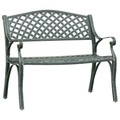 vidaXL, vidaXL Gartenbank 102 cm Aluminiumguss Grün