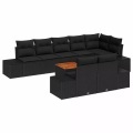 VidaXL - Garten-sofa poly-rattan, One Size, Schwarz