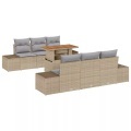 VidaXL - Garten-sofa-set poly-rattan, One Size, Beige