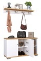 2-tlg. Holz Sitzbank Schuhschrank Schuhregal Garderobe Dielenmöbel Gados L 2-tlg. Holz Sitzbank Schuhschrank Schuhregal Garderobe Dielenmöbel Gados L