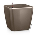 Lechuza - 4er-Set Blumenkästen mit Integriertem Bewässerungssystem Quadro Premium 21 LS - Dunkelbeige