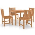 vidaXL 5-tlg. Garten-Essgruppe Teak Massivholz