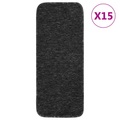 vidaXL, vidaXL Antirutsch Stufenmatten 15 Stk. 60x25 cm Anthrazit Rechteckig