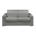 LINEA SOFA - Schlafsofa 2Sitzer Kunstleder Liegefläche Matratzen CALITO, One Size, Grau