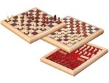 undefined, Schach-Dame-Set Holzbox 32x32cm