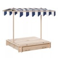 Northio, Northio - Sandkasten Sandkiste Aus Holz Für Garten Sandkasten Mit Dach Felix Kindersandkasten Mit Dach Verstellbar Tannenholz 3-7 Jahren Natur, One Size