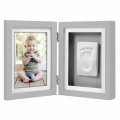 PEARHEAD Tisch-Fotorahmen mit Abdruckmaterial grau