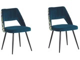 Esszimmerstuhl aus Samtstoff Retro ANSLEY Esszimmerstuhl aus Samtstoff Retro ANSLEY