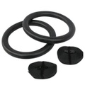 Gymnastikringe - Crosstraining Ø 28mm Aus Kunststoff + Verstellbare Gurte Unisex Schwarz ONE SIZE