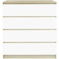 Kommode Hochglanz Natur 80x40x94 weiss