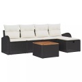 VidaXL - Garten-sofa poly-rattan, One Size, Schwarz