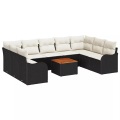 VidaXL - Garten-sofa poly-rattan, One Size, Schwarz