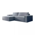 Vente-unique - Ecksofa mit Schlaffunktion - Ecke links - Strukturstoff - Grau - AMELIA, One Size