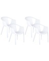 Set mit 4 Stühlen aus Kunststoff Modern NAPOLI Set mit 4 Stühlen aus Kunststoff Modern NAPOLI