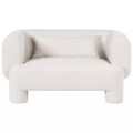 Beliani - 2 Sitzer Sofa aus Stoff Retro HOGBO, One Size, Weiss Bunt