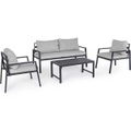 Garten Sitzgruppe Lorillard mit Kissen anthrazit (4-teilig)