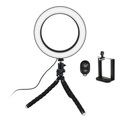 Selfie LampeRinglicht (20 cm) mit formbarem Stativ Selfie LampeRinglicht (20 cm) mit formbarem Stativ