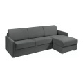 Ecksofa mit Matratze - Ecke wechselbar - Stoff - Grau - Liegefläche 140 cm - Matratze 14 cm - CALIFE Ecksofa mit Matratze - Ecke wechselbar - Stoff - Grau - Liegefläche 140 cm - Matratze 14 cm - CALIFE