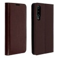 Avizar Business Leder Buch Case Tragetasche für Huawei P30 - braun