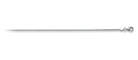 Collier Fuchsschwanz Weissgold 750, 1.2mm, 50cm Unisex Silber 50 CM