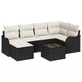 VidaXL - Sofa für draußen poly-rattan, One Size, Schwarz