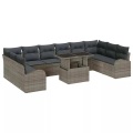 VidaXL - Modulares sofa poly-rattan, One Size, Grau