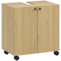 HOMCOM - Waschbeckenunterschrank, One Size, Braun