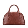 Maxwell Scott LilianaS - Damen Mock Croc Leder Bowling Handtasche in Cognac