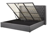 Beliani, Bett mit Bettkasten aus Samtstoff Klassisch LUBBON Bett mit Bettkasten aus Samtstoff Klassisch LUBBON