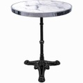mutoni living, Bistrotisch Marmor rund weiss 57x57