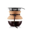 Kaffeebereiter mit Permanent Edelstahl Kaffeefilter POUR OVER 0.5 L Kork Kaffeebereiter mit Permanent Edelstahl Kaffeefilter POUR OVER 0.5 L Kork