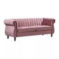 Chesterfield Sofa 3-Sitzer - Samt - Altrosa - TRUMBO Chesterfield Sofa 3-Sitzer - Samt - Altrosa - TRUMBO
