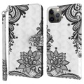 iPhone 15 Plus - Etui Glitzer Effekt Blumen