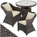 Aluminium Rattan Sitzgruppe Zürich 2+1 Aluminium Rattan Sitzgruppe Zürich 2+1