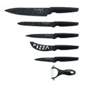 Messerset, 6-teilig - Schwarzer Marmor Messerset, 6-teilig - Schwarzer Marmor