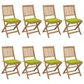 vidaXL Klappbare Gartenstühle 8 Stk. mit Kissen Massivholz Akazie