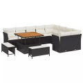 VidaXL - Garten-sofa poly-rattan, One Size, Schwarz