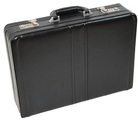 Dermata Lederwaren Aktenkoffer 45.5cm aus Rindspaltleder in Schwarz