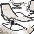 Tectake - Gartenliege bequeme Armlehnen mit Schaumstoffpolsterung, One Size, Beige