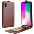 iPhone XR - Klassisches Leder Flip Case