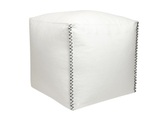 Vente-unique, Hocker - Baumwolle - Weiß - OURIKA Hocker - Baumwolle - Weiß - OURIKA