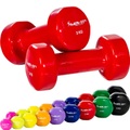 Profi Vinyl Hanteln 2er Set Unisex Rot Bunt 3kg